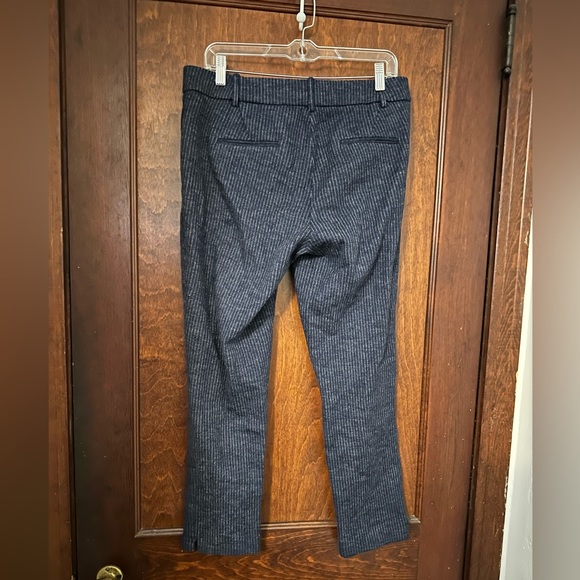 J. Crew blue Pinstripe wool slim ankle pants size 8 - Picture 3 of 5